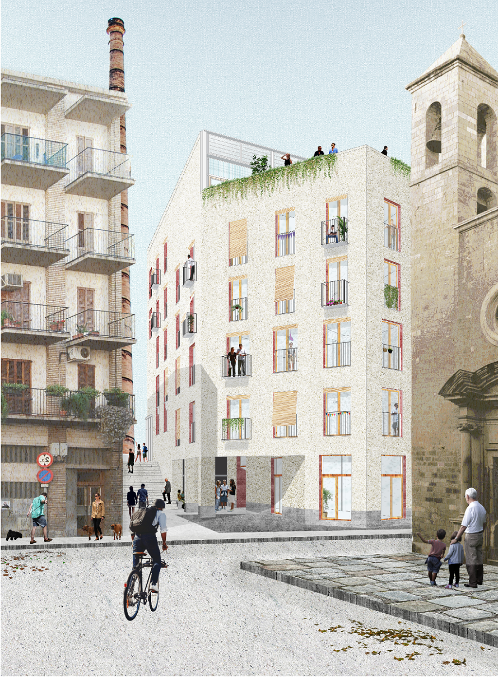 Prédio de habitação cooperativa Raval, Barcelona, Espanha